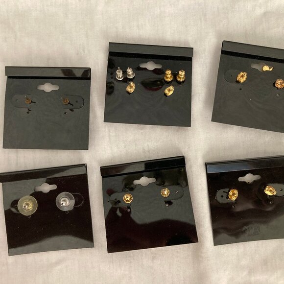 NWT Gold Round Ball Bead Earrings, Costume Jewelry - Picture 4 of 4